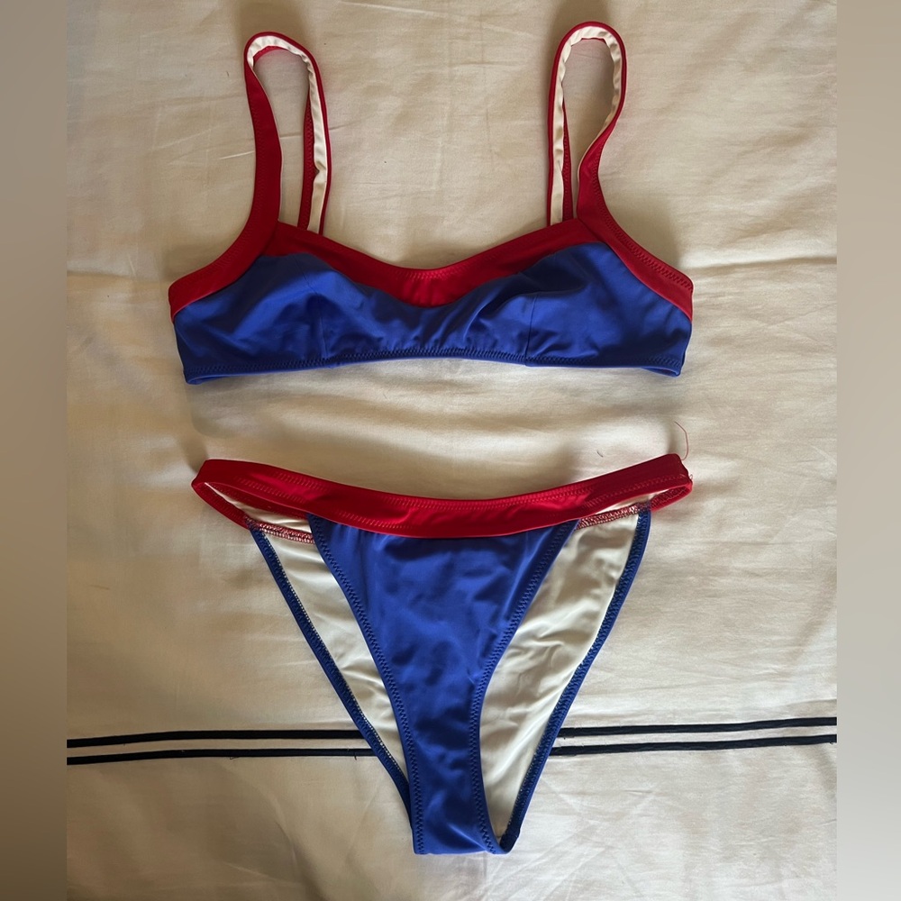 Solid&Striped Bikini Set